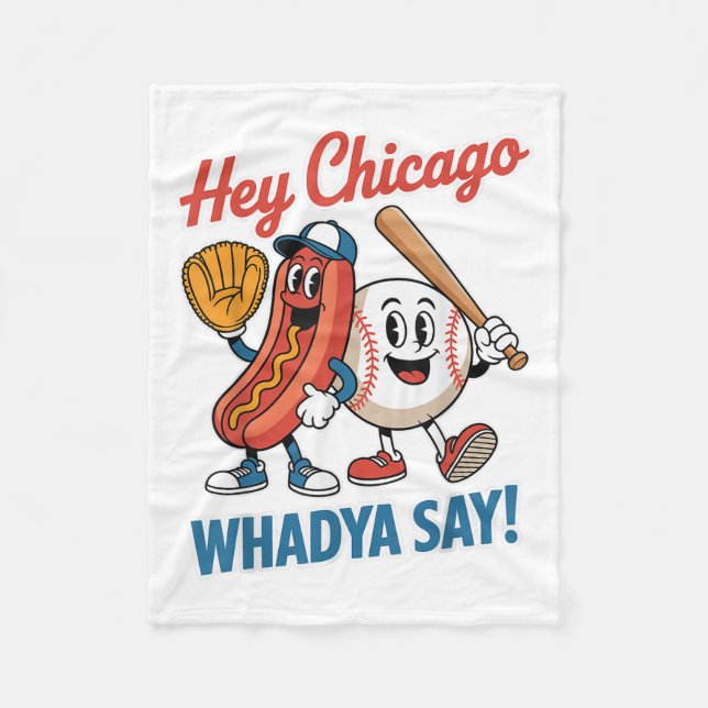 Manta Polar Hey Chicago Whadya Say Funny Baseball Hot Dog 4th (Anverso)