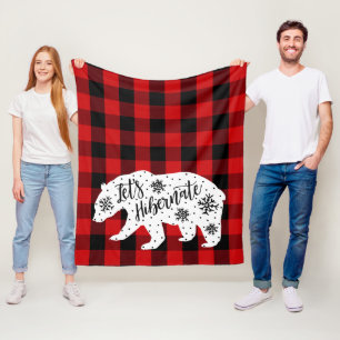 Manta Polar Hibernemos  Plástico rojo