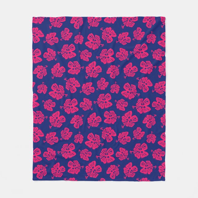 Manta Polar hibiscos tropicales para un poco de paraíso en cas (Anverso)