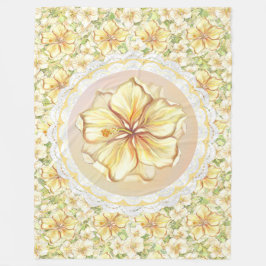 Manta Polar Hibiscus & lace YELLOW