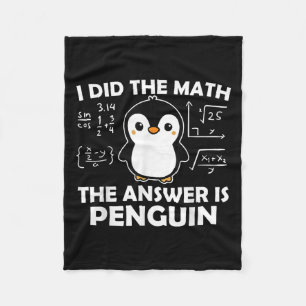 Manta Polar Hice La Divertida Respuesta De Pingüino De Math Ne