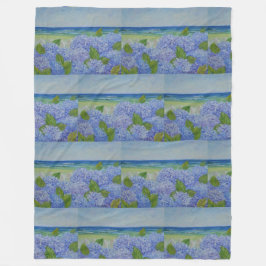 Manta Polar Hidrangeas A Orillas Del Mar