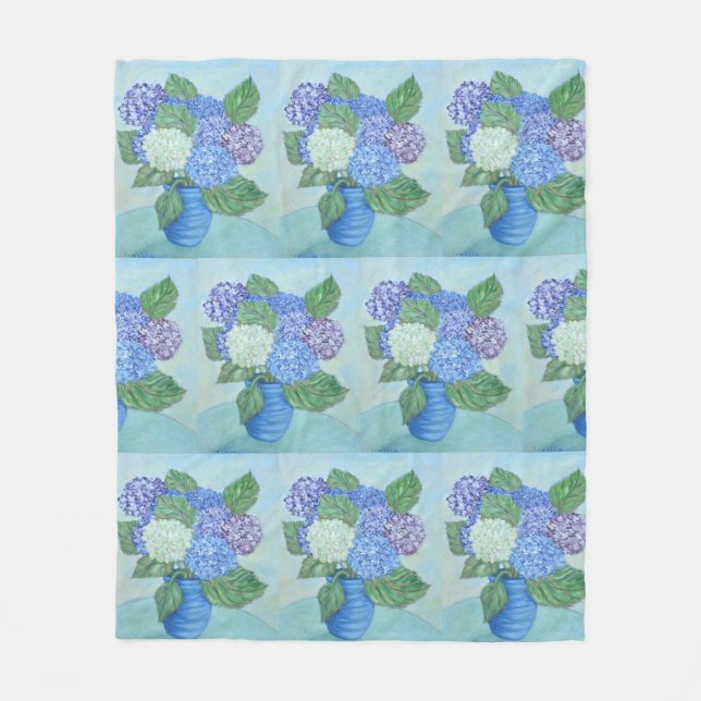 Manta Polar Hidrangeas en una vesícula (Anverso)