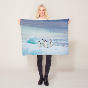Manta Polar Hielo y nieve   Adelie Penguins Antártida