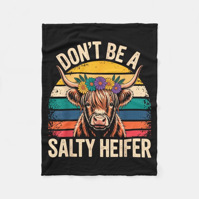 Manta Polar Highland Cow Shirt Funny Men Women  (Anverso)