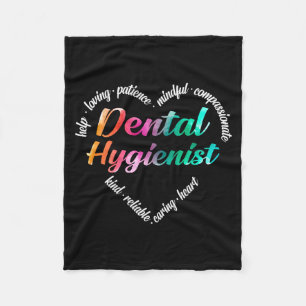 Manta Polar Higiénico dental Palabra de corazón Nube acuarel