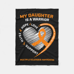 Manta Polar Hija guerrera Usa Naranja Esclerosis Múltiple Aw