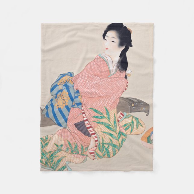 Manta Polar Hija Miyuki (bella dama japonesa) (asiática) (Anverso)