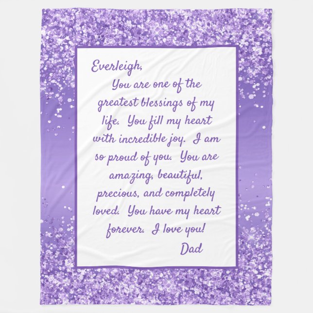 Manta Polar Hija orgullosa de ti (Anverso)