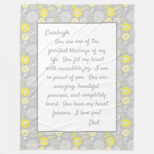 Manta Polar Hija orgullosa de ti (Anverso)