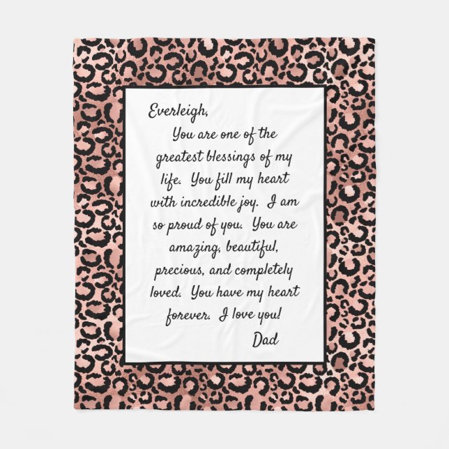 Manta Polar Hija orgullosa de ti (Anverso)