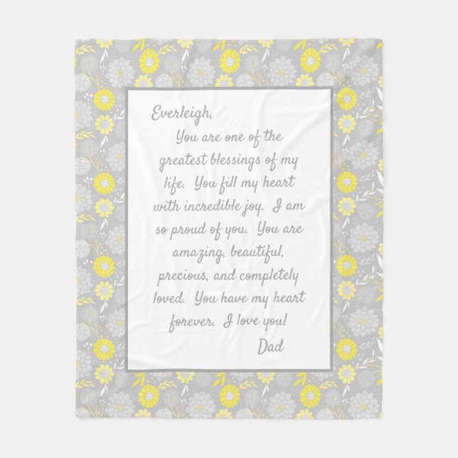 Manta Polar Hija orgullosa de ti (Anverso)