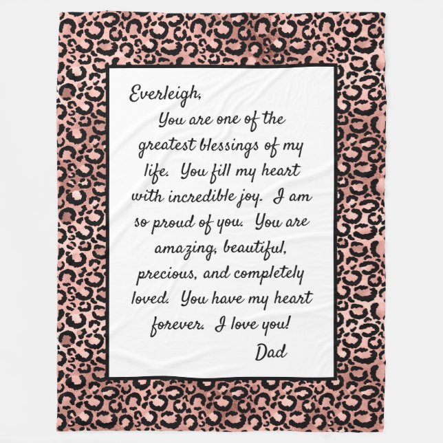 Manta Polar Hija orgullosa de ti (Anverso)