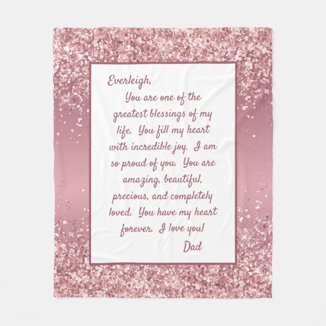 Manta Polar Hija orgullosa de ti (Anverso)