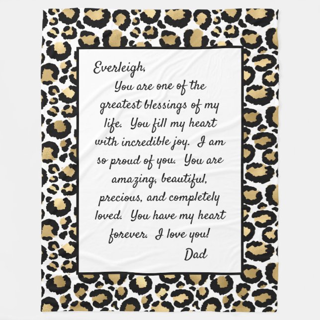 Manta Polar Hija orgullosa de ti (Anverso)