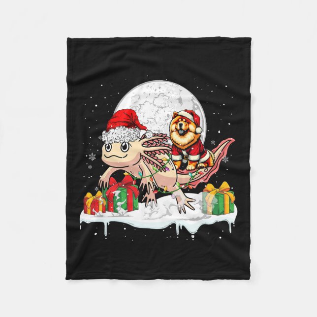 Manta Polar Hija propietaria de Navidades de Santa Chow Riding (Anverso)