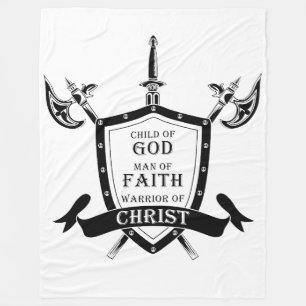 Manta Polar Hijo de DIOS - Hombre de FE - Guerrero de CRISTO