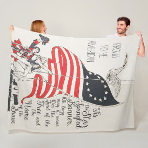 Manta Polar Himno nacional Bandera de los Estados Unidos de Am