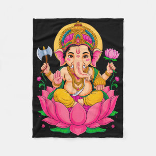 Manta Polar Hindú Ganesh Puja Dios Elefante India Meditación Y