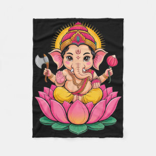 Manta Polar Hindu Ganesha Puja Dios Elefante India Meditación 