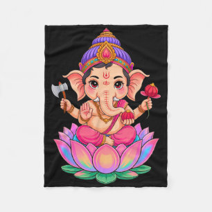 Manta Polar Hindu Ganesha Puja Dios Elefante India Meditación