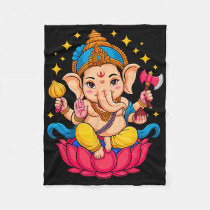 Manta Polar Hindu Ganesha Puja Dios Elefante India Meditación