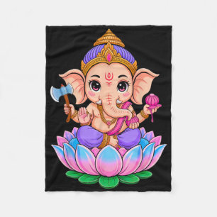 Manta Polar Hindu Ganesha Puja Dios Elefante India Meditación