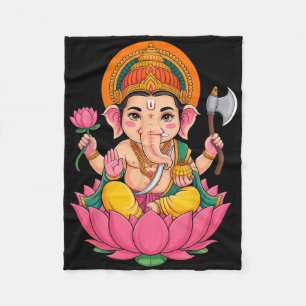 Manta Polar Hindu Ganesha Puja Dios Elefante India Meditación
