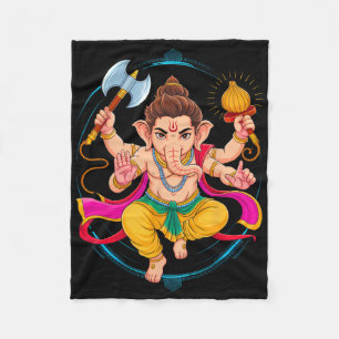Manta Polar Hindu Ganesha Puja Dios Elefante India Meditación