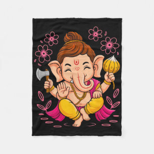 Manta Polar Hindu Ganesha Puja Dios Elefante India Meditación