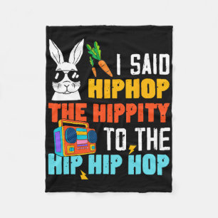 Manta Polar Hip Hop Hippity Funny Easter Bunny Boys Chicas
