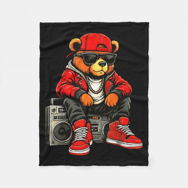 Manta Polar Hip Hop Teddy Bear Rap Music  (Anverso)