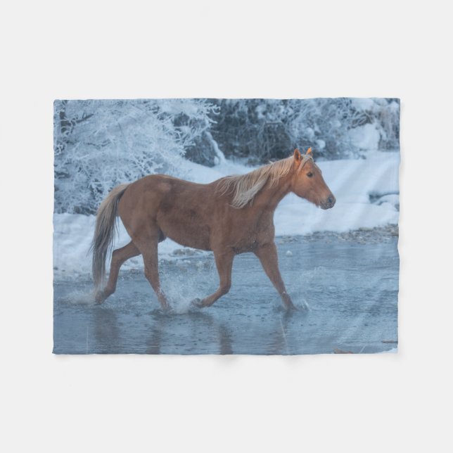 Manta Polar Hípica en invierno en Hideout Ranc (Frente (Horizontal))