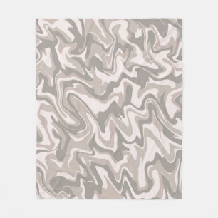 Manta Polar Hippie 70 Gray Marble Liquid Swirl Boho Patrón