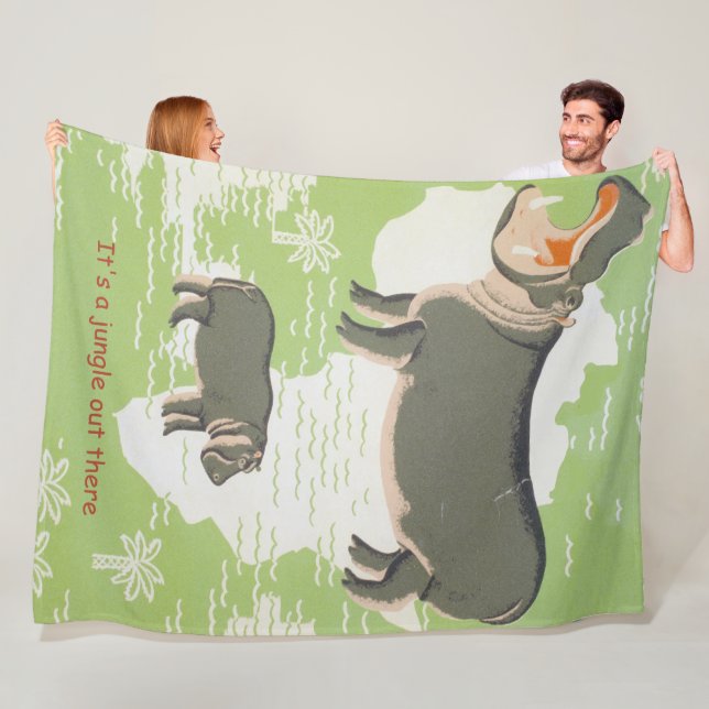 Manta Polar Hippo África es una jungla por ahí (In situ)