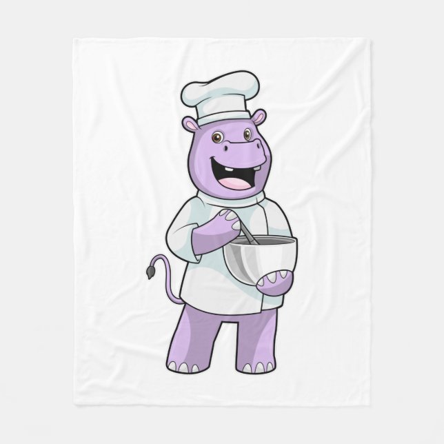 Manta Polar Hippo como chef con Bowl (Anverso)