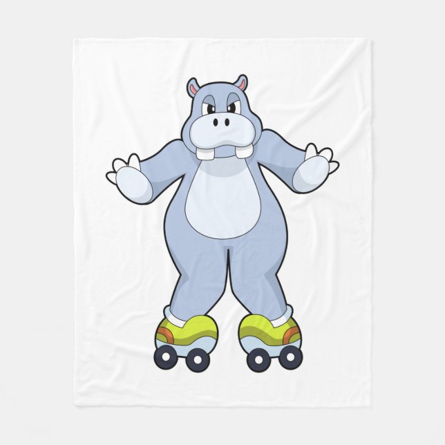 Manta Polar Hippo con patines de patines (Anverso)