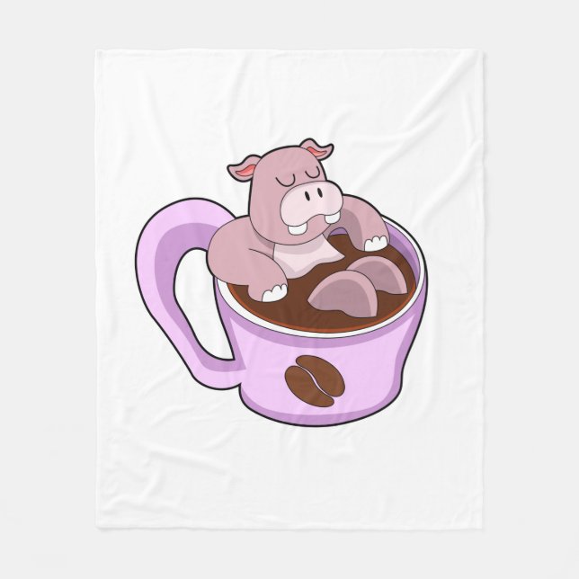 Manta Polar Hippo with Cup of Coffee (Anverso)