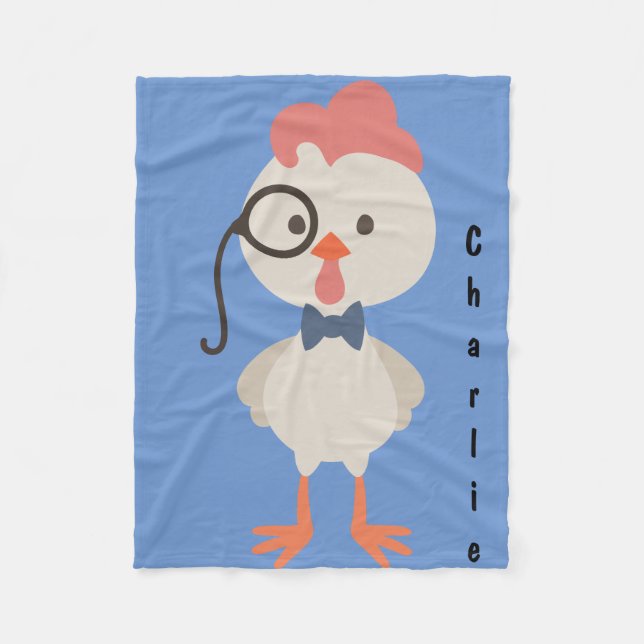 Manta Polar Hipster Little Mister Chickens Baby Boy (Anverso)