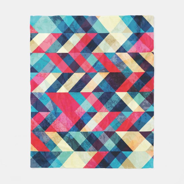 Manta Polar Hipster zigzag: granulado patrón sin costuras. (Anverso)