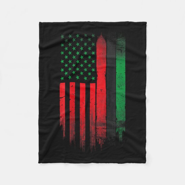 Manta Polar Historia negra verde roja Bandera africana estadou (Anverso)