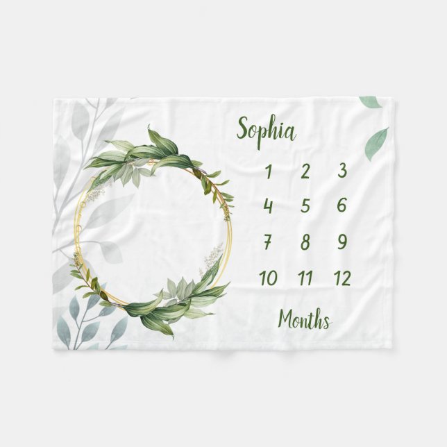 Manta Polar Hito de bebé personalizado (Frente (Horizontal))