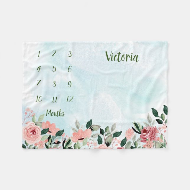 Manta Polar Hito de bebé personalizado (Frente (Horizontal))