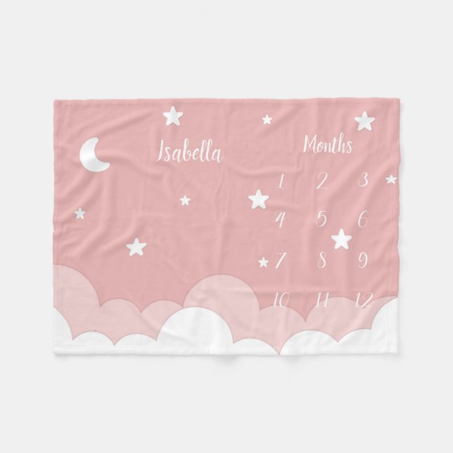 Manta Polar Hito de bebé personalizado (Frente (Horizontal))