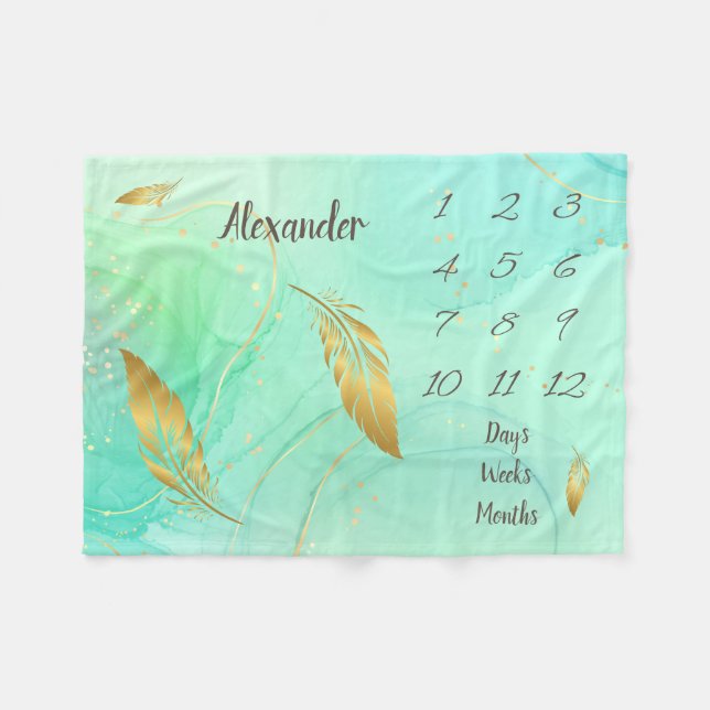 Manta Polar Hito de bebé personalizado (Frente (Horizontal))