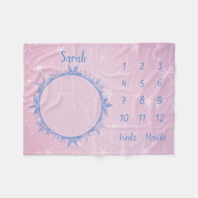 Manta Polar Hito de bebé personalizado (Frente (Horizontal))