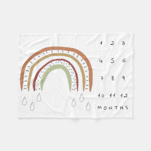 Manta Polar Hito del arco iris del Boho neutral