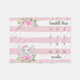 Manta Polar Hito fotográfico personalizado sobre el elefante b