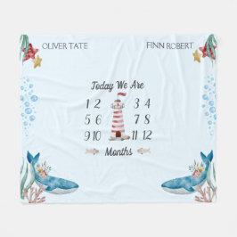 Manta Polar Hito gemelo de ballenas azules