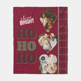 Manta Polar HO HO HO Personalizado Fleece Blanket